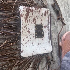 Cowhide Fringe Crossbody Bag